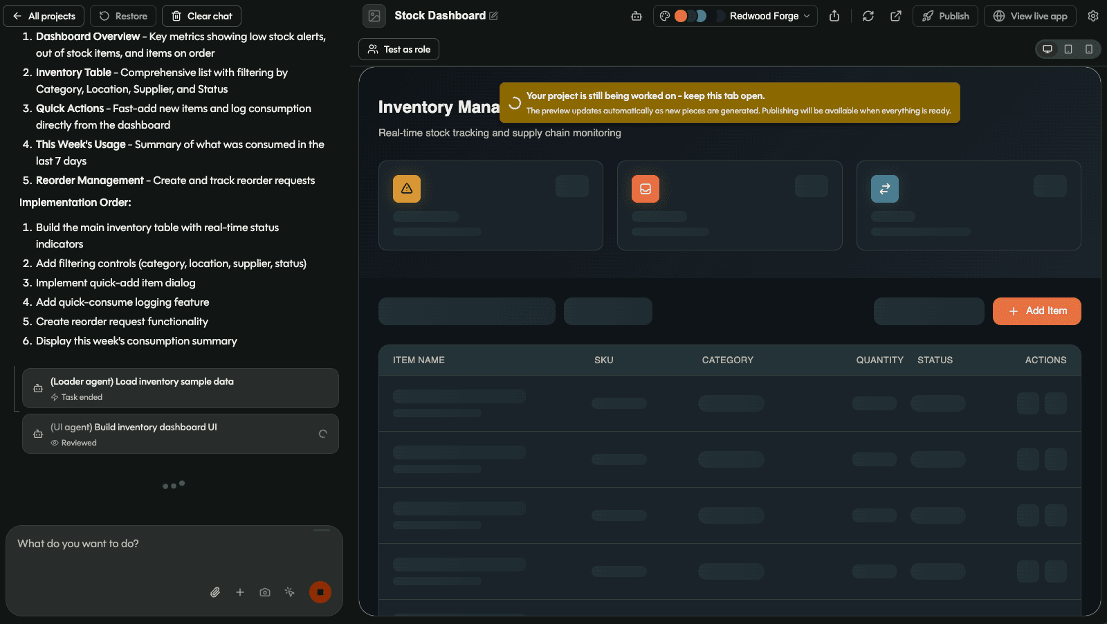 Build a custom inventory management app that tracks what you have and what's running low 