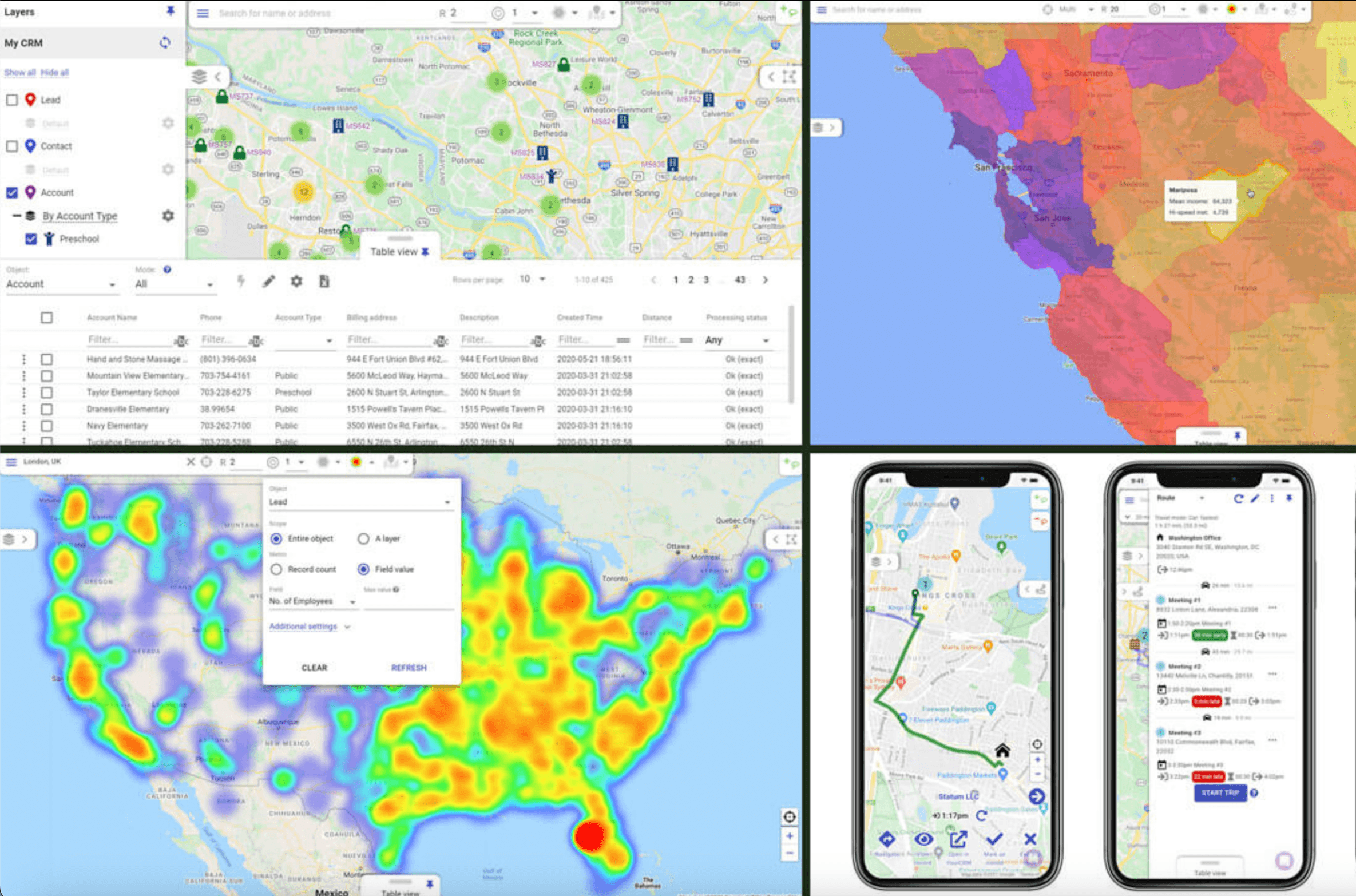 Mapsly: map, routing, territories, prospecting