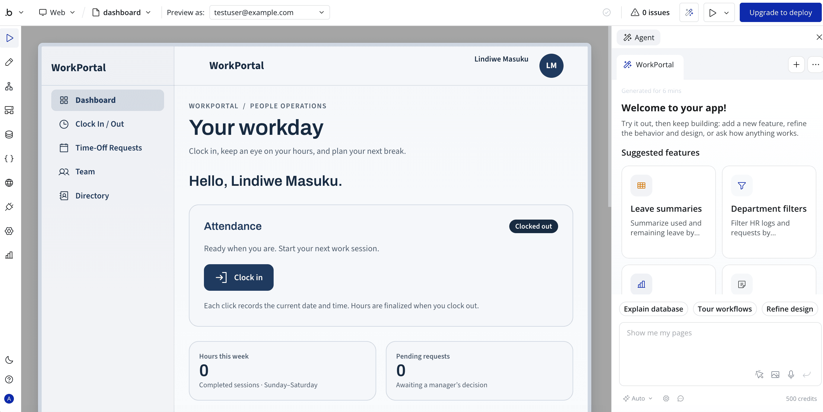 An app being built in Bubble, a Bolt alternative.