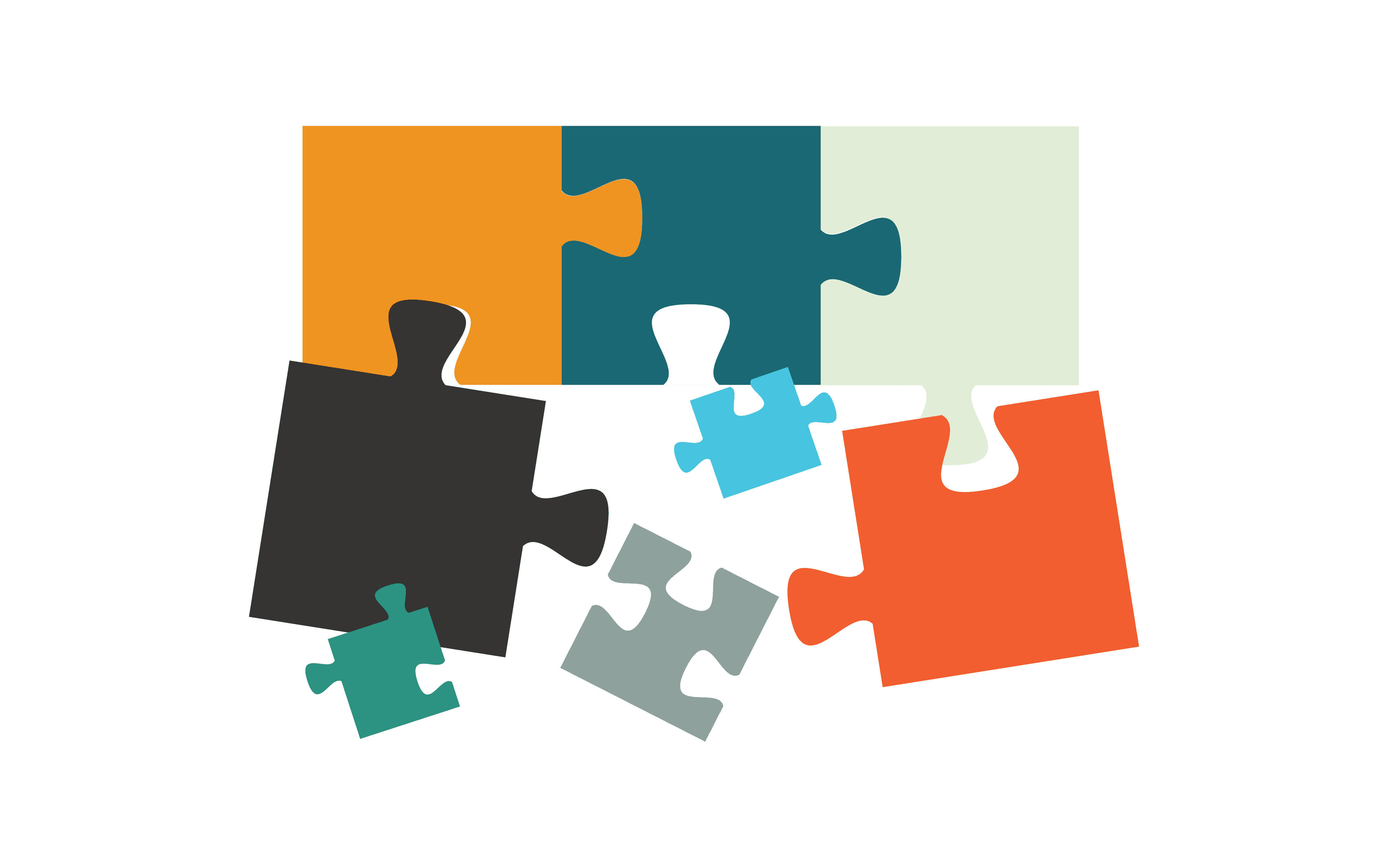 A graphic of puzzle pieces coming apart