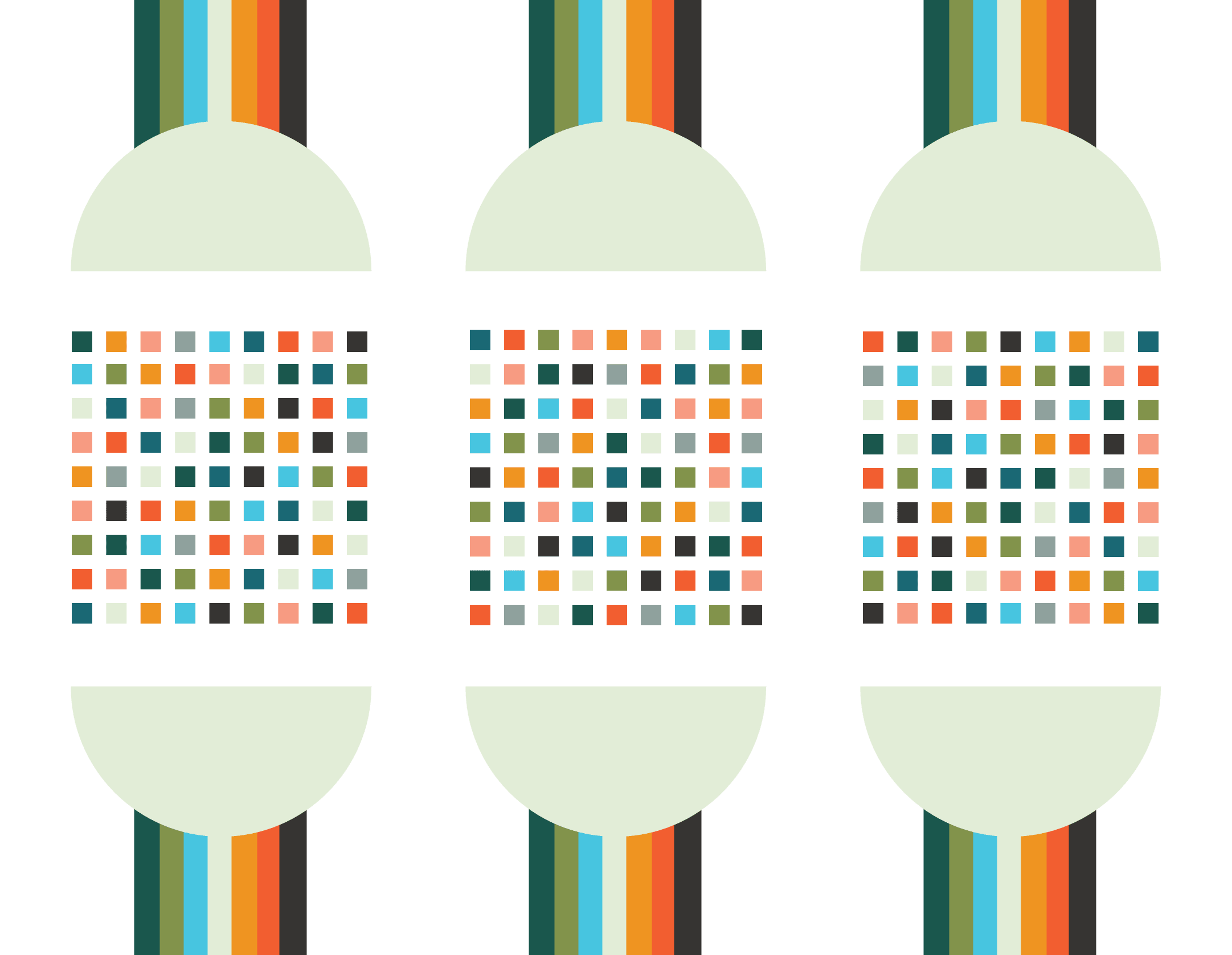 An illustration of many tiny squares