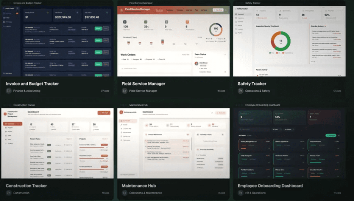 Gallery of Pave applications.