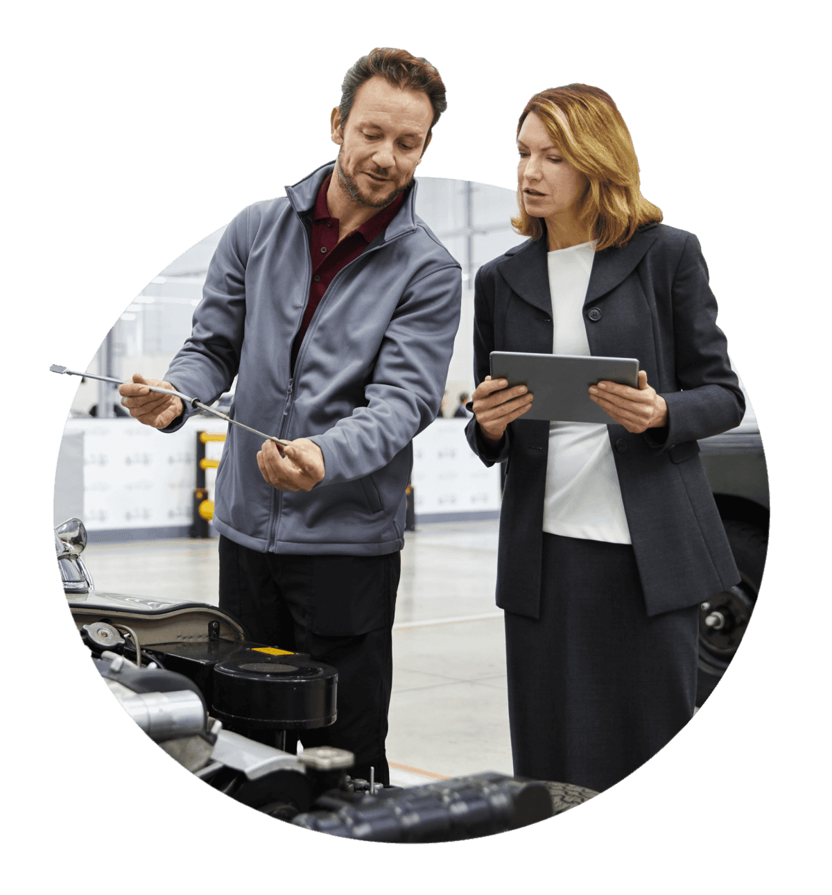 Auto manufacturers on plant floor