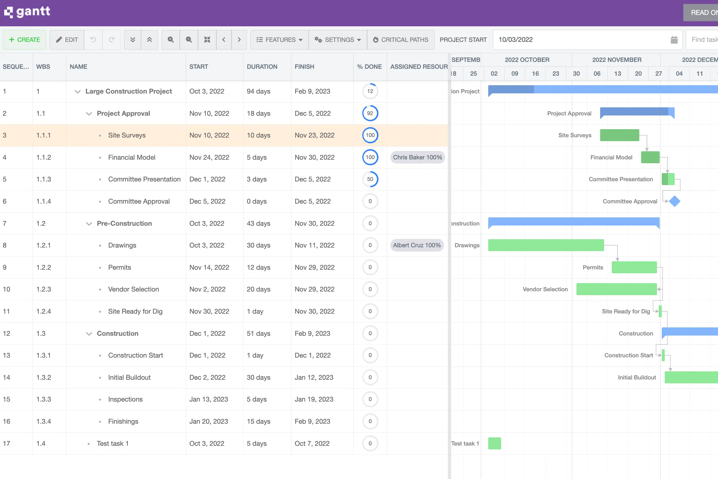 Quickbase Gantt Template App